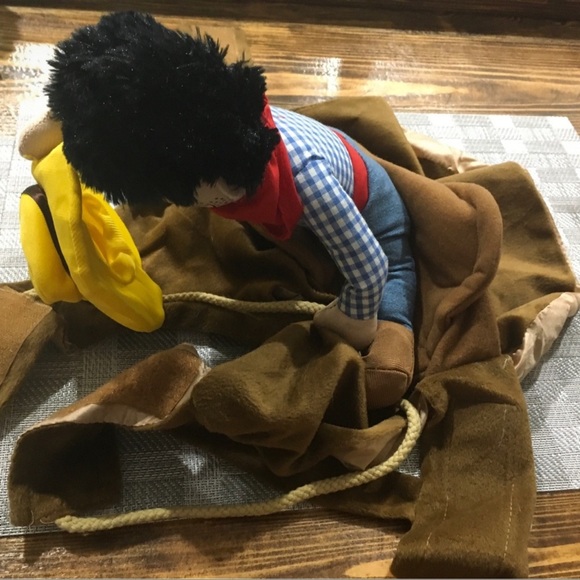 Bull Rider 2pcs Cowboy Dog Costume Size Medium - Picture 10 of 11